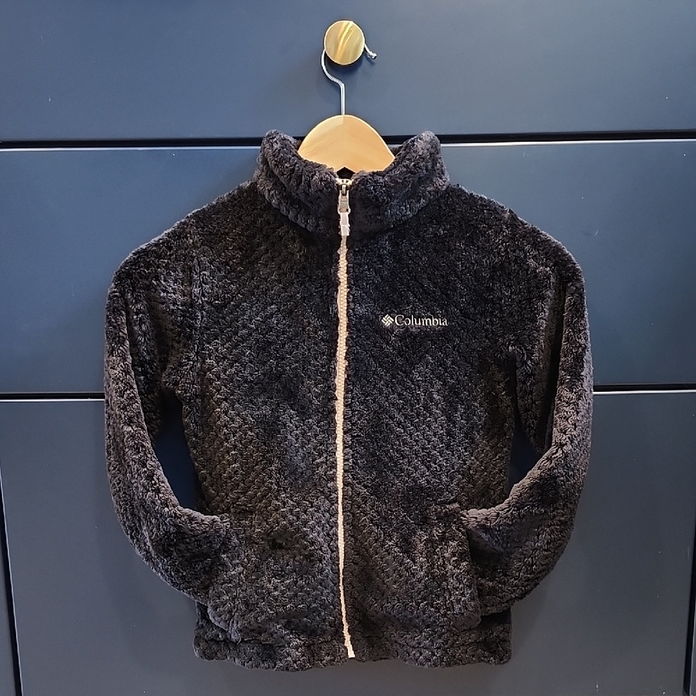 Columbia Kids Black Textured Fleece Jacket